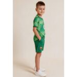 Equipación completa de portero del FC Barcelona para niños, temporada 26/27. Uniforme oficial de fútbol para los más pequeños.