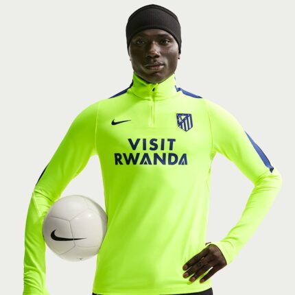 Sudadera amarilla de la segunda equipación del Atlético de Madrid para la temporada 26/27. Ropa oficial de fútbol para adulto.